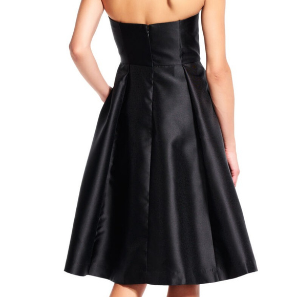 Adrianna Papell Mikado Illusion Strapless Cocktail - Picture 2 of 4